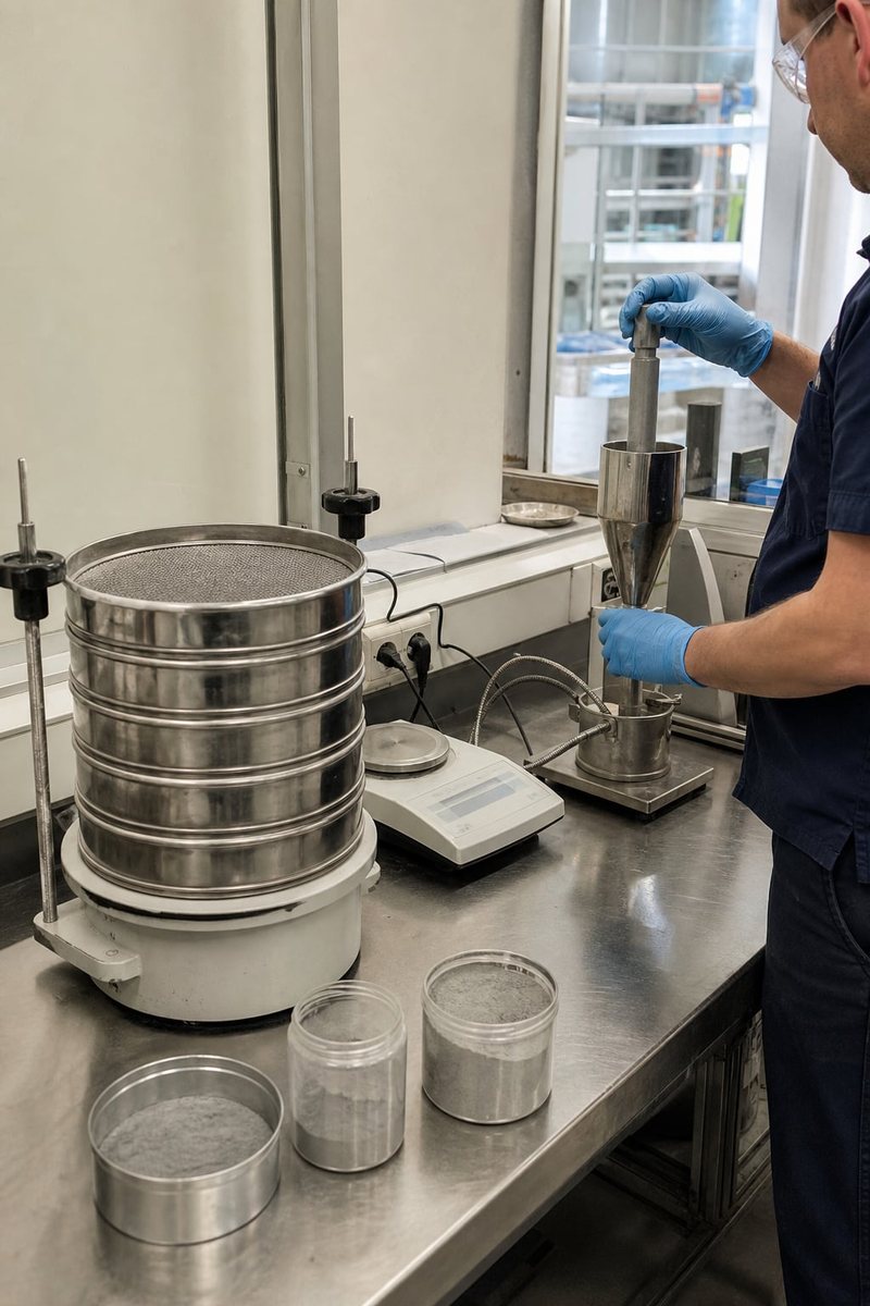 Metal powder quality inspection and lot release process